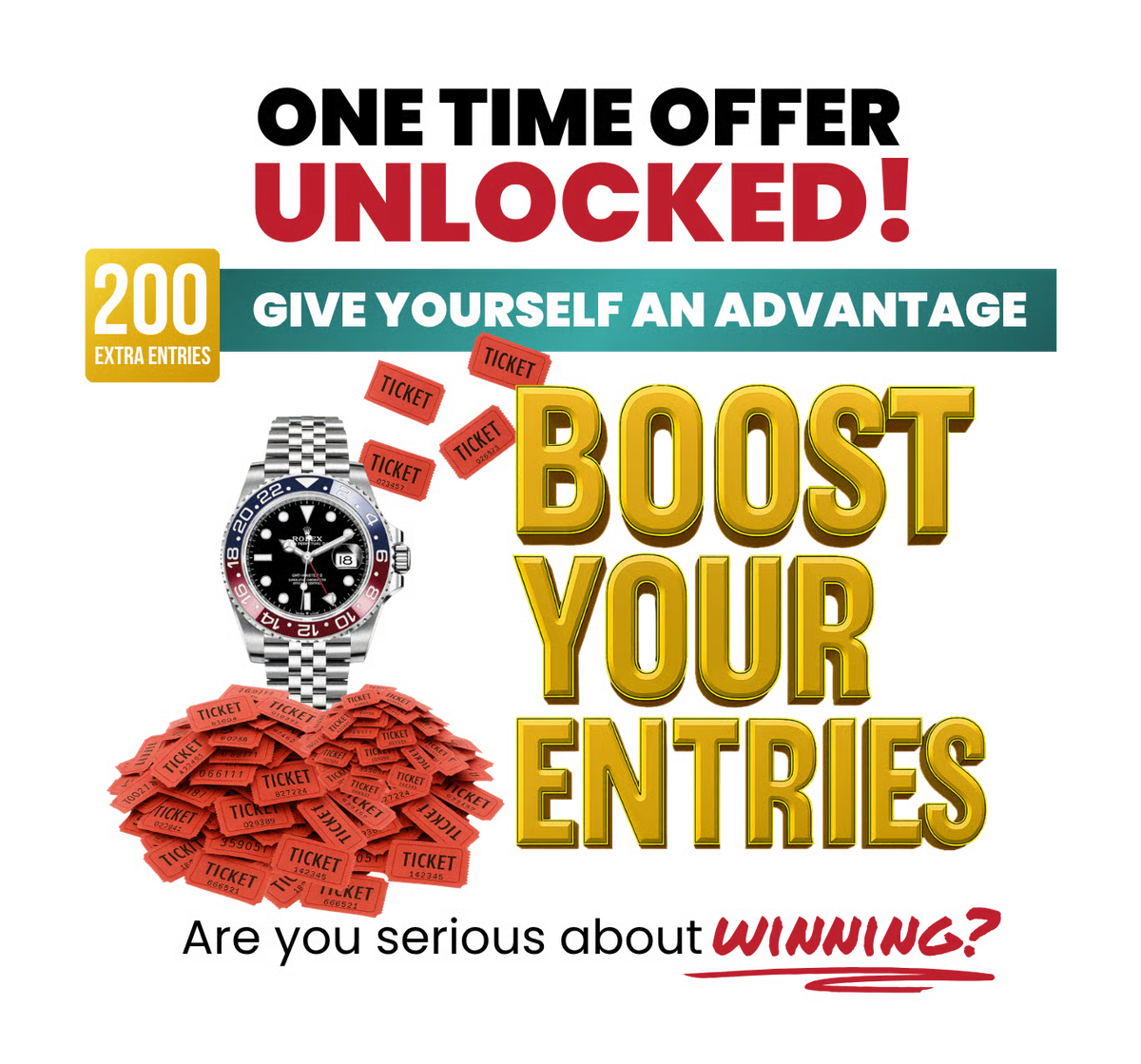 Get 200 extra entries